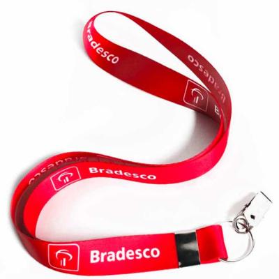 Cordão para crachá vermelho