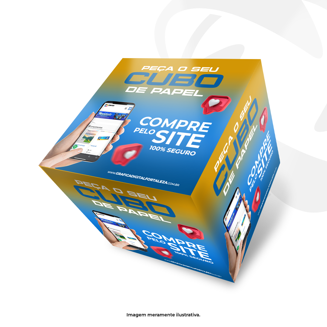 Cubo de Papel Tam. 18,5x18,5cm 18,5x18,5 Papel triplex 350g Papel triplex 350g