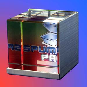 Cubo Personalizado com impressão atrás do cristal