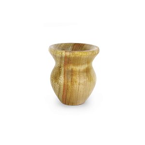 Cuia Madeira Rajada Verm/Br/Verm 11/12 cm altura aproximada