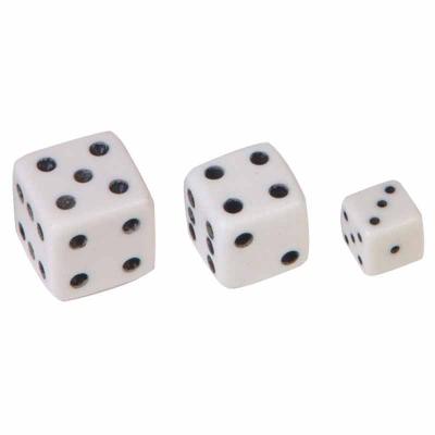 Dados Numerados de 1 a 6 Varios Tamanhos Diferentes