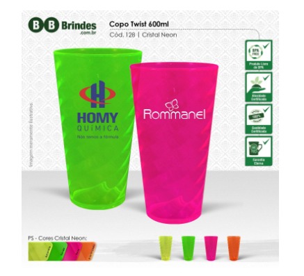 Copo Twist Cristal Personalizado — foto 4