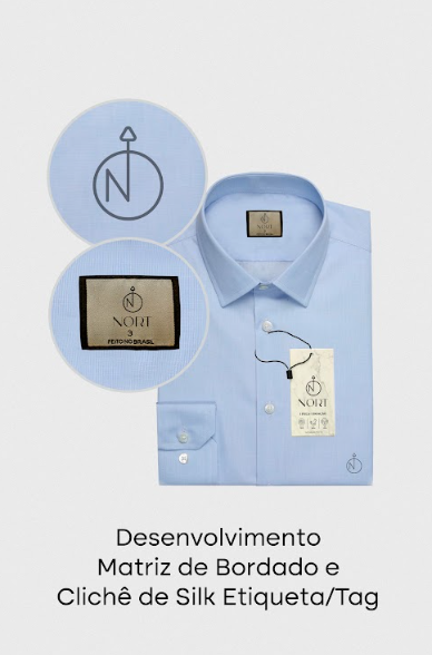 Desenvolvimento Matriz de Bordado e Clichê de Silk Etiqueta/Tag