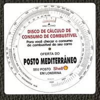 Disco De Calculo De Consumo De Combustivel Personalizado