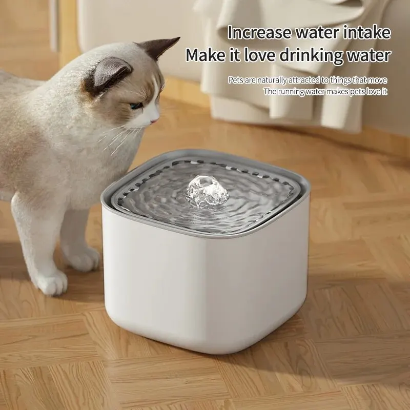 Dispensador Automático de Água 3L com Porta USB e Filtro Circulante para Cães e Gatos