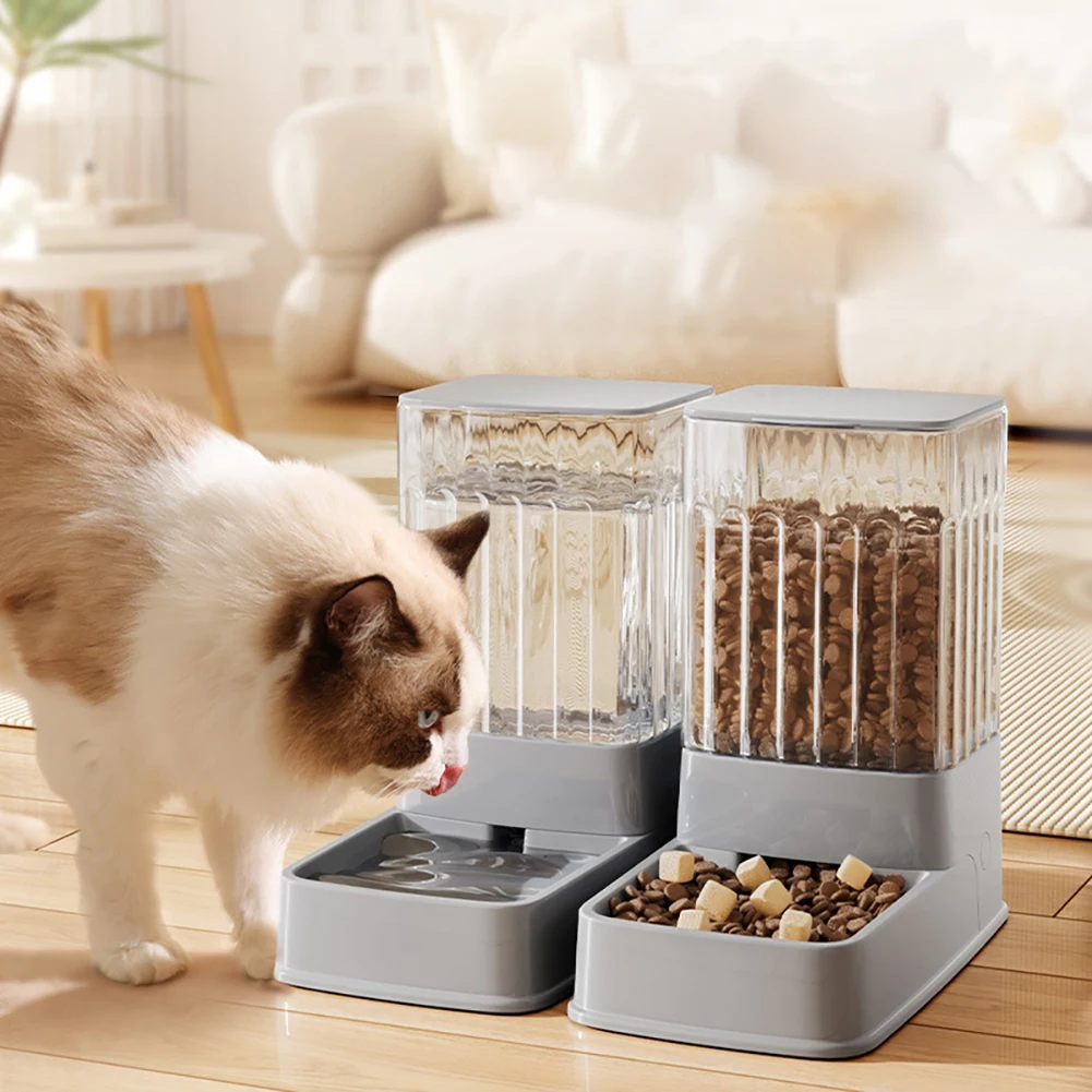 Dispensador Automático de Alimentos e Água para Cães e Gatos com Grande Capacidade de 3,5L