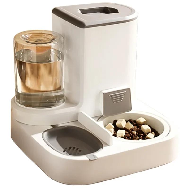 Dispensador e Alimentador Automático 2 em 1 para Cães e Gatos com Tigela Integrada