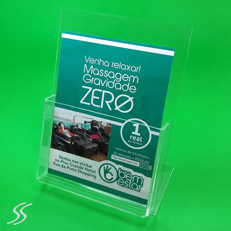 Display Acrílico com Bolsa