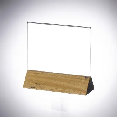 Display de Acrílico com Base de Madeira