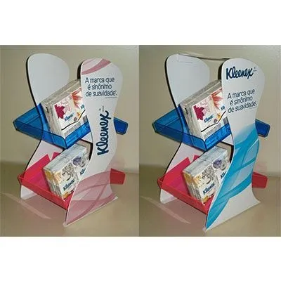 Display de balcão em acrílico