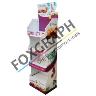 Display de chão com prateleira semi automático