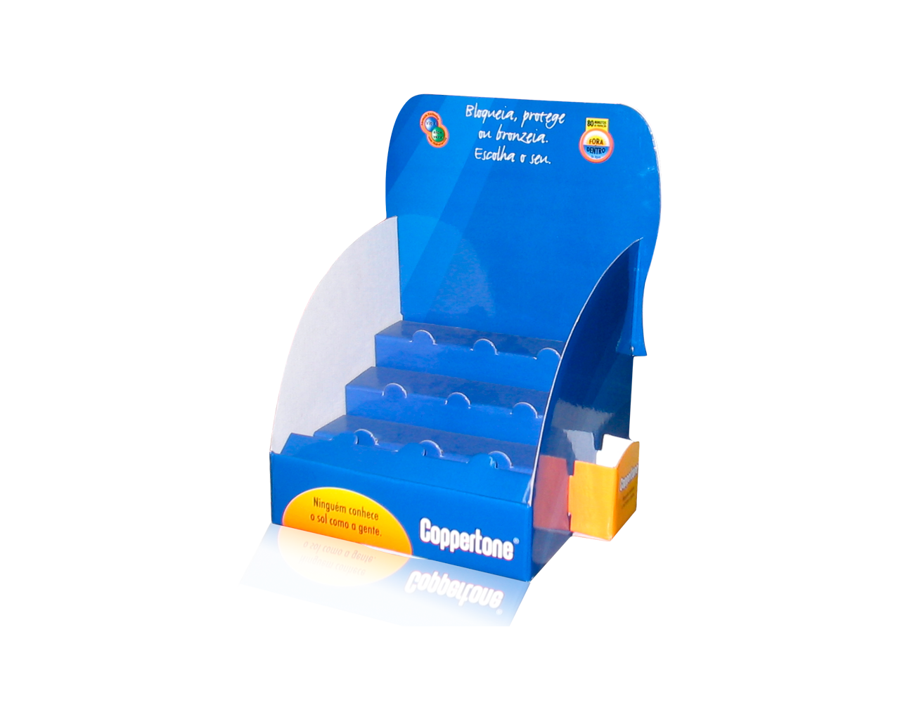 Display de Papelão Balcão Coppertone