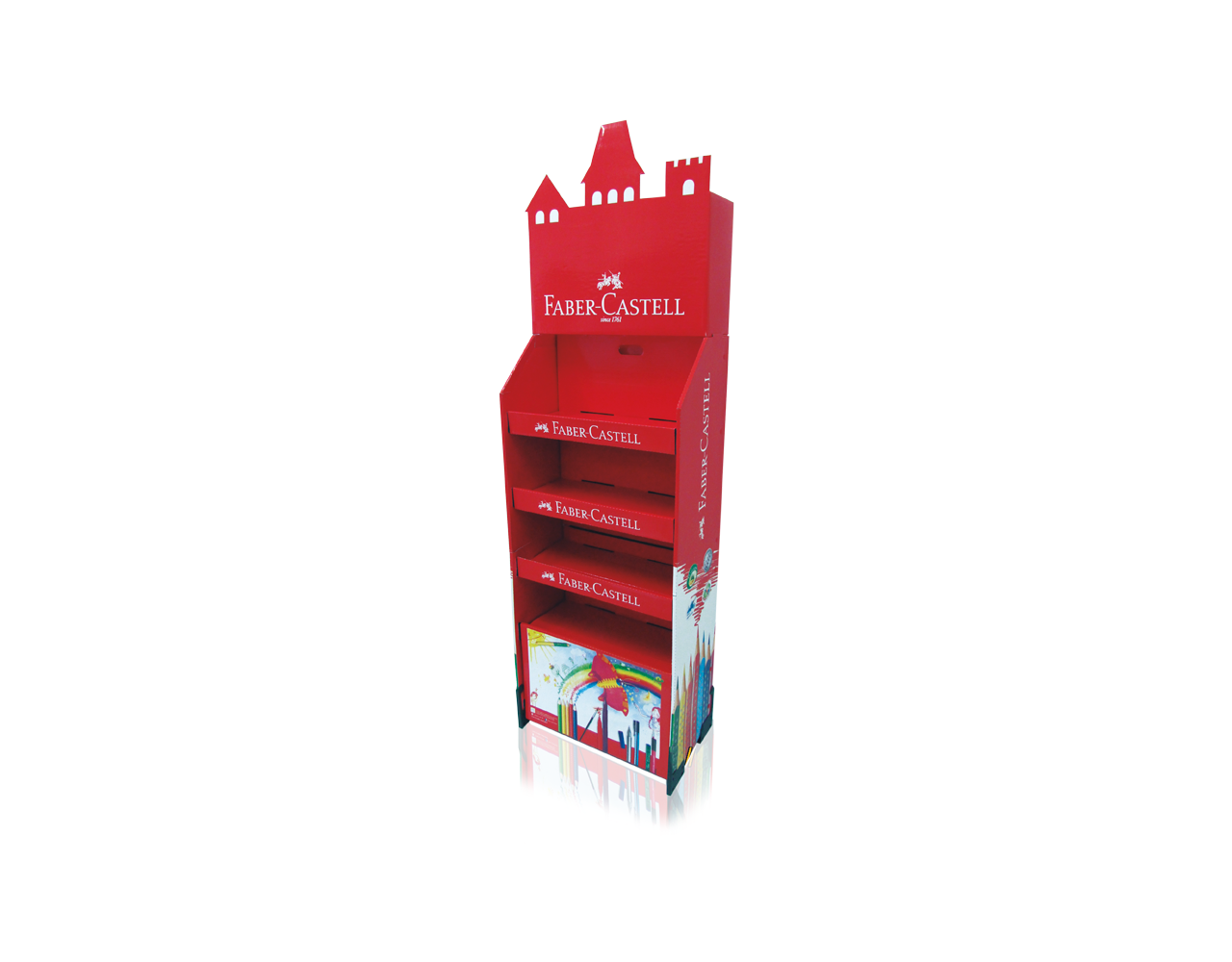 Display de Papelão Chão Cargo Faber Castell