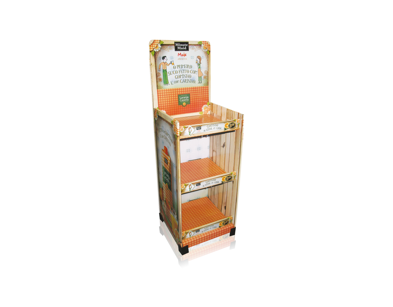 Display de Papelão Chão Cargo Minute Maid