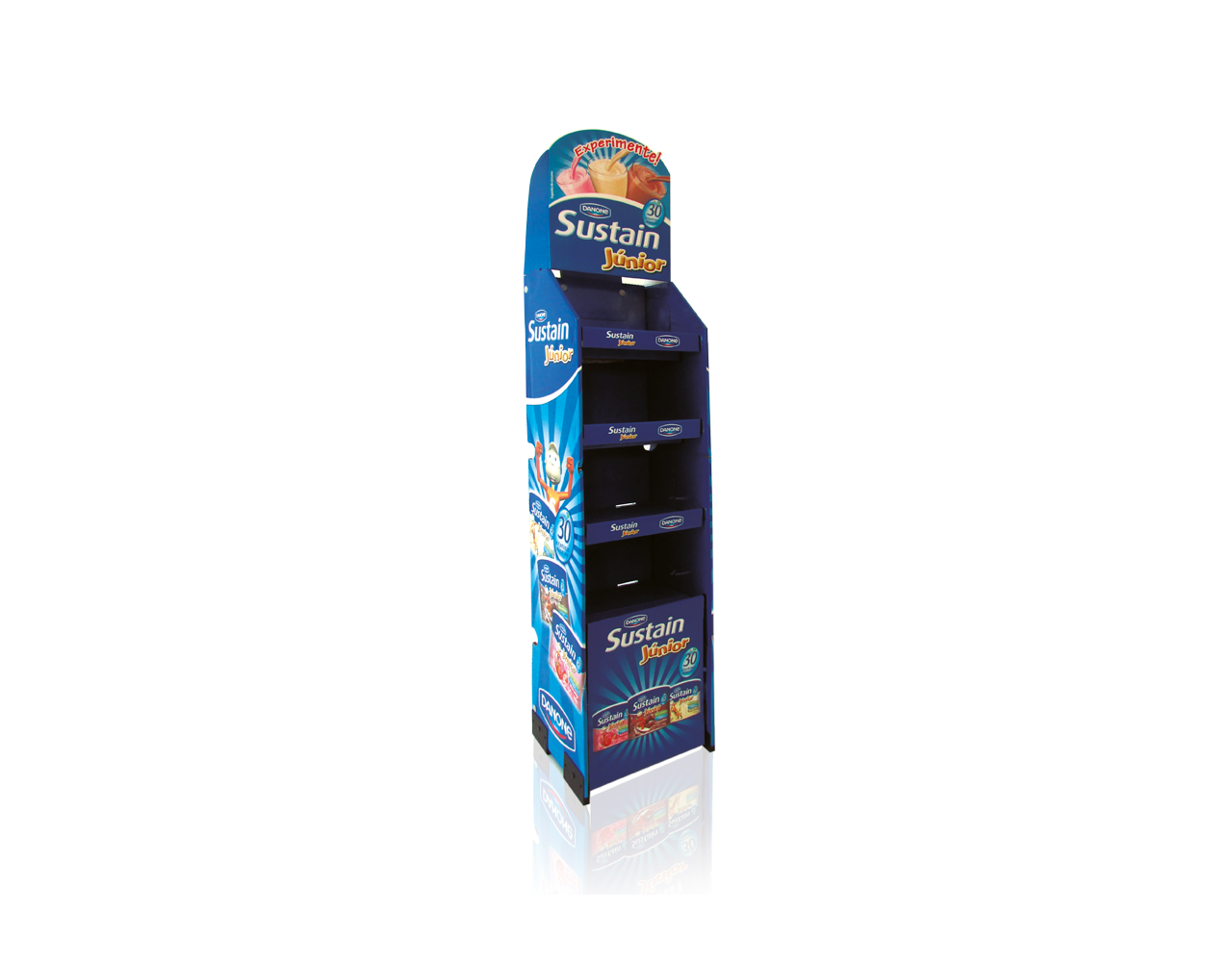 Display de Papelão Chão Cargo Sustain Junior