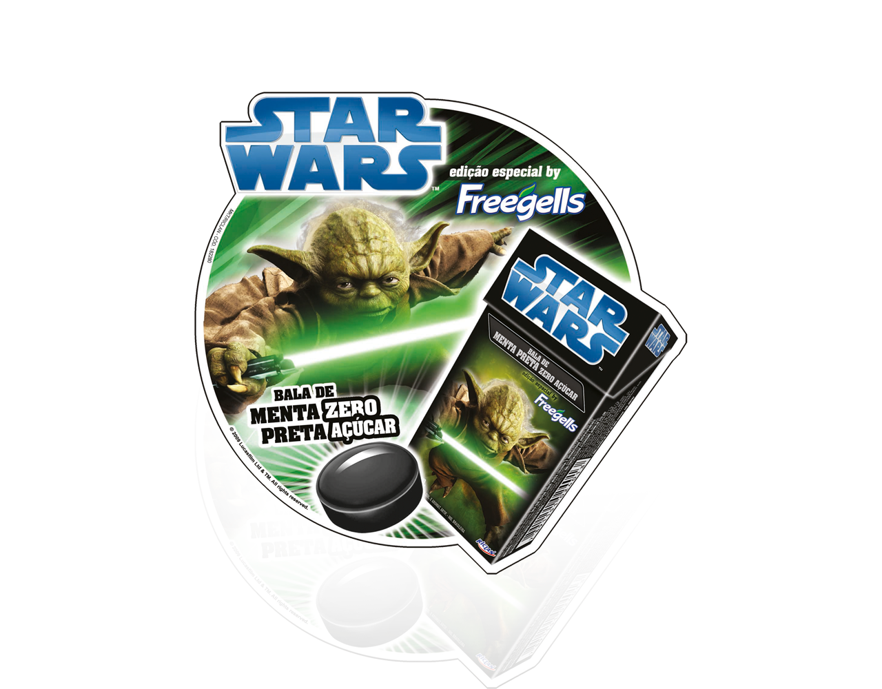 Display de Papelão Sinalizador Freegells Star Wa