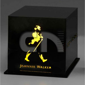 Display Luminoso Quadrado em Acrilico Preto