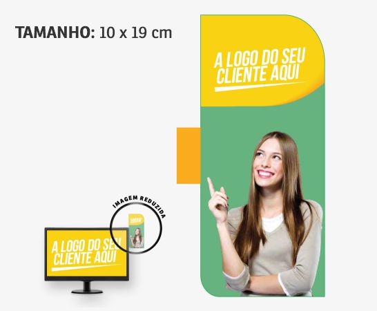 Display para Monitor em PVC Branco Premium 0,50mm 4x0 - 20 unidades