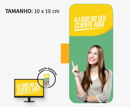 Display para Monitor em PVC Branco Premium 0,50mm 4x0 - 4 Cantos - 20 unidades