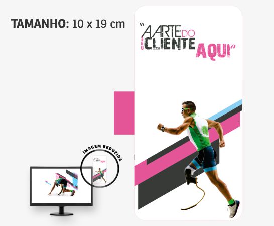 Display para Monitor em PVC Branco Premium 0,50mm 4x0 - 4 Cantos - 4 unidades