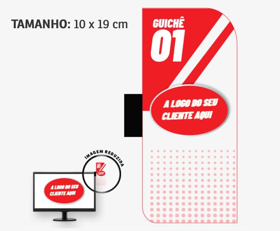 Display para Monitor em PVC Branco Premium 0,50mm 4x0 - 8 unidades