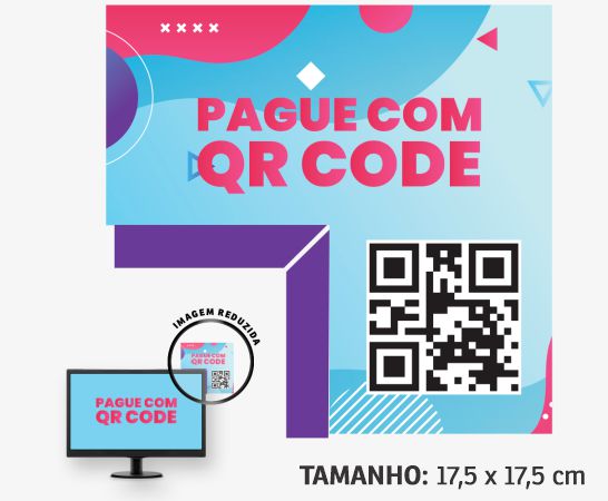 Display para Monitor Quadrado em PVC Branco Premium 0,50mm 4x0 - 16 unidades