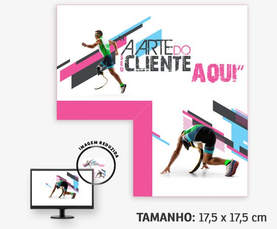 Display para Monitor Quadrado em PVC Branco Premium 0,50mm 4x0 - 2 unidades