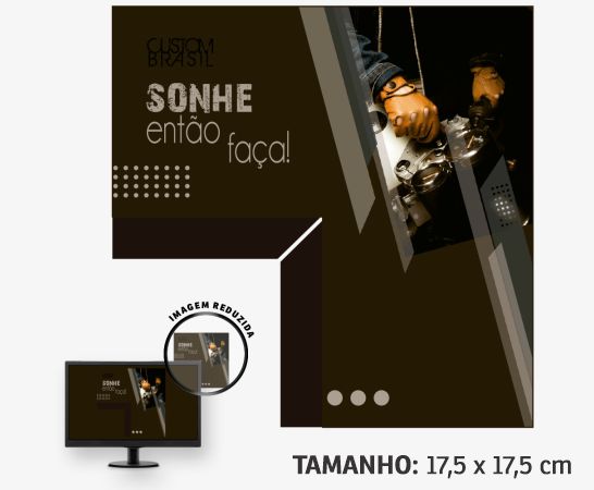 Display para Monitor Quadrado em PVC Branco Premium 0,50mm 4x0 - 24 unidades