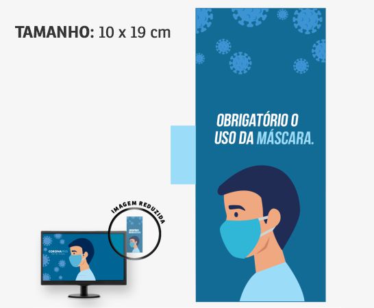Display para Monitor Retangular em PVC Branco Premium 0,50mm 4x0 – 16 unidades