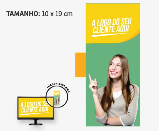 Display para Monitor Retangular em PVC Branco Premium 0,50mm 4x0 – 20 unidades