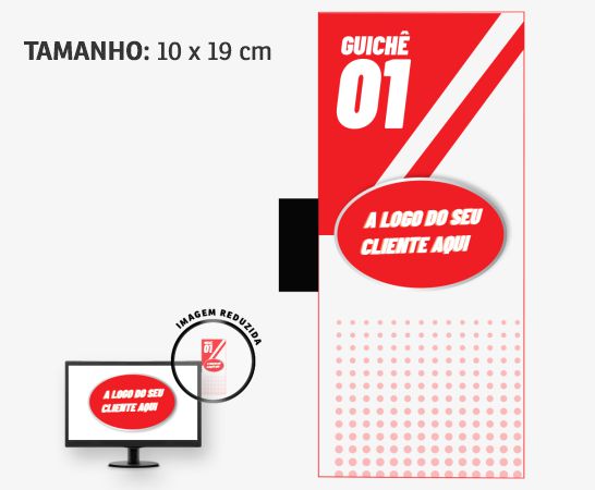 Display para Monitor Retangular em PVC Branco Premium 0,50mm 4x0 – 8 unidades