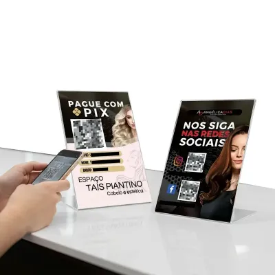 Display Plaquinha qr Code