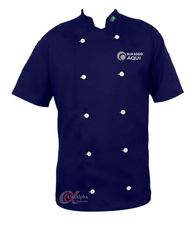 Dolmã Manga Curta o modelo de uniforme perfeito para gastronimia e cozinha - kit 10 pçs