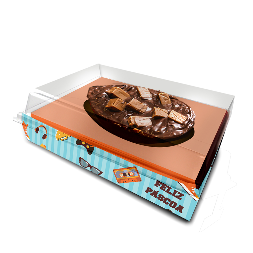 EMBALAGEM CAIXA BERCO PARA OVO - TAMPA ACETATO - FOR BOY 500G - 10 UNI