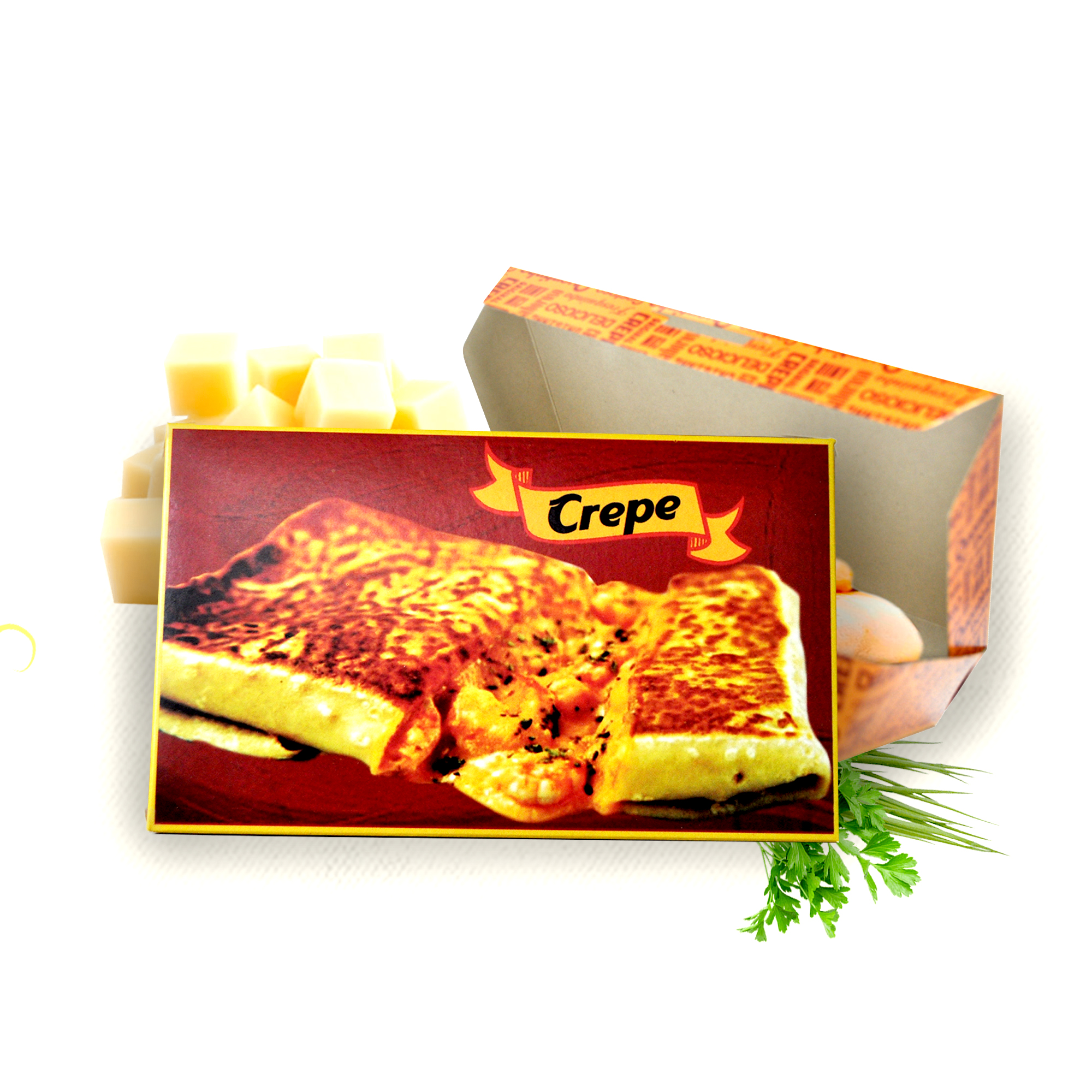 EMBALAGEM CAIXA CREPE - DELIVERY - 50 UNIDADES