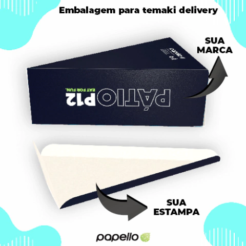 Embalagem p/ Temaki Delivery Personalizada