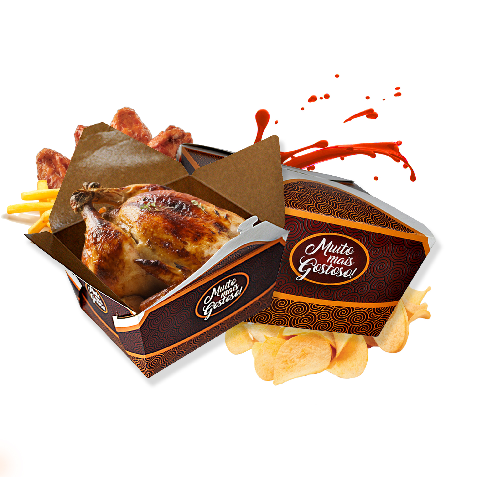 EMBALAGEM PARA FRANGO - DELIVERY - 50 UNIDADES