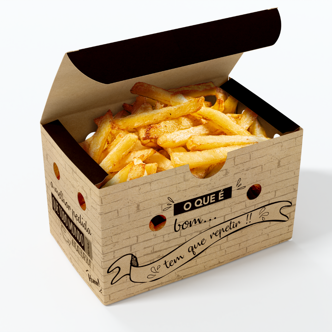 Embalagem para Fritas Porções Kraft - Pris Embalagens