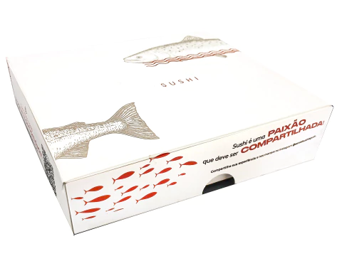 Embalagem Sushi combinado GG 28,5 x 28,5 x4,2 cm - A partir de R$ 4,99 und.