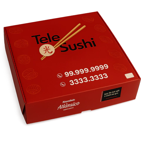 Embalagem Sushi Delivery - Combinado Tam. G - 17,5 X 23 X 04cm - A partir de R$ 2,25 und