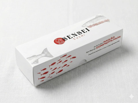 Embalagem Sushi Delivery Hot - 20 x 7 x 4cm - A partir de R$ 1,99 und.