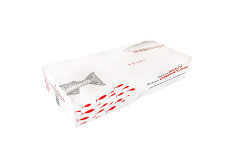 Embalagem Sushi Delivery Hot 20 x 7 x4 cm - A partir de R$ 1,99 und.