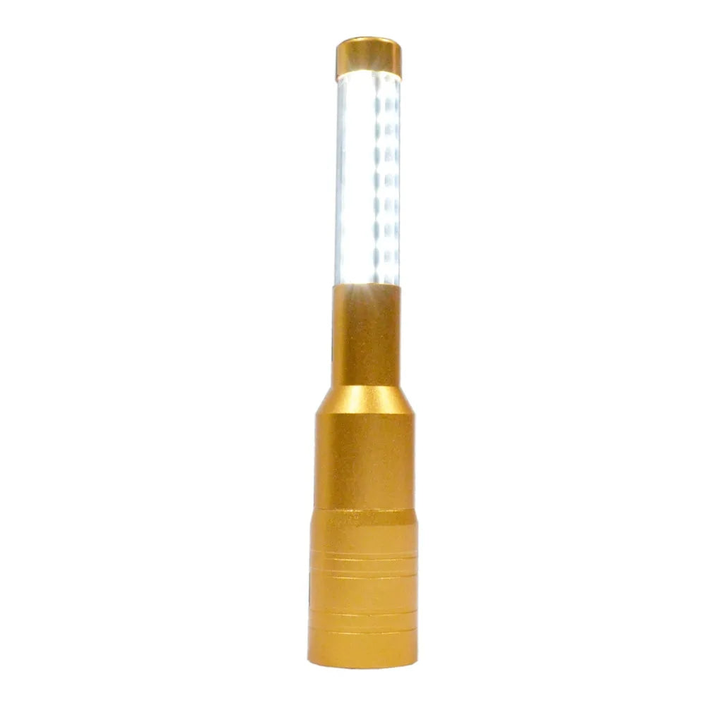 Enfeite Led Para Garrafa Modelo Strobo - Dourado