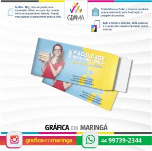 Envelope Aba Lateral 23 x 11,3 cm Papel Couchê 90g 4x0 Sem revestimento Corte/Vinco e Cola