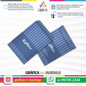 Envelope Saco Extra 26 x 36 cm Papel Couchê 90g 4x0 Sem revestimento Corte/Vinco e Cola