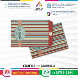 Envelope Saco Grande 24 x 34 cm Papel Couchê 90g 4x0 Sem revestimento Corte/Vinco e Cola