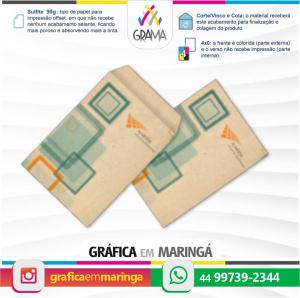Envelope Saco Pequeno 28 x 20 cm Papel Couchê 90g 4x0 Sem revestimento Corte/Vinco e Cola