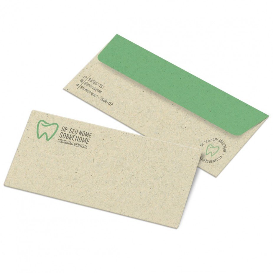Envelopes Personalizados - Reciclato 90g - Carta Pequeno - 11,3x16cm