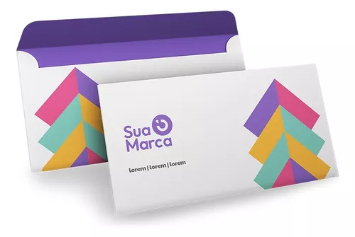Envelopes Personalizados - Sulfite 80g - Carta - 11,3x23cm