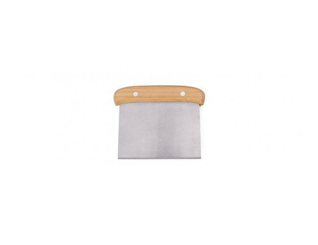 Espátula Multiuso Em Bambu / Inox - 13,5X11,5Cm